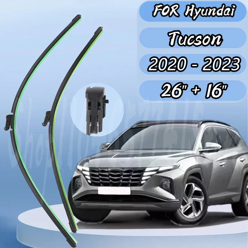 

Автомобильный дворник для Hyundai Tucson 2020-2023, передние щетки стеклоочистителя, дворники, автомобильные щетки от дождя, автоаксессуары 26 "+ 16"