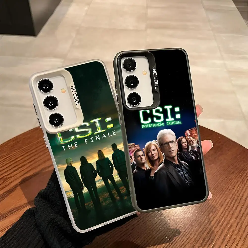 Чехол для телефона CSI LAS VEGAS Samsung Galaxy S24 S23 S22 S21 S20 Note20 Ultra Plus Fe цветной серебряный