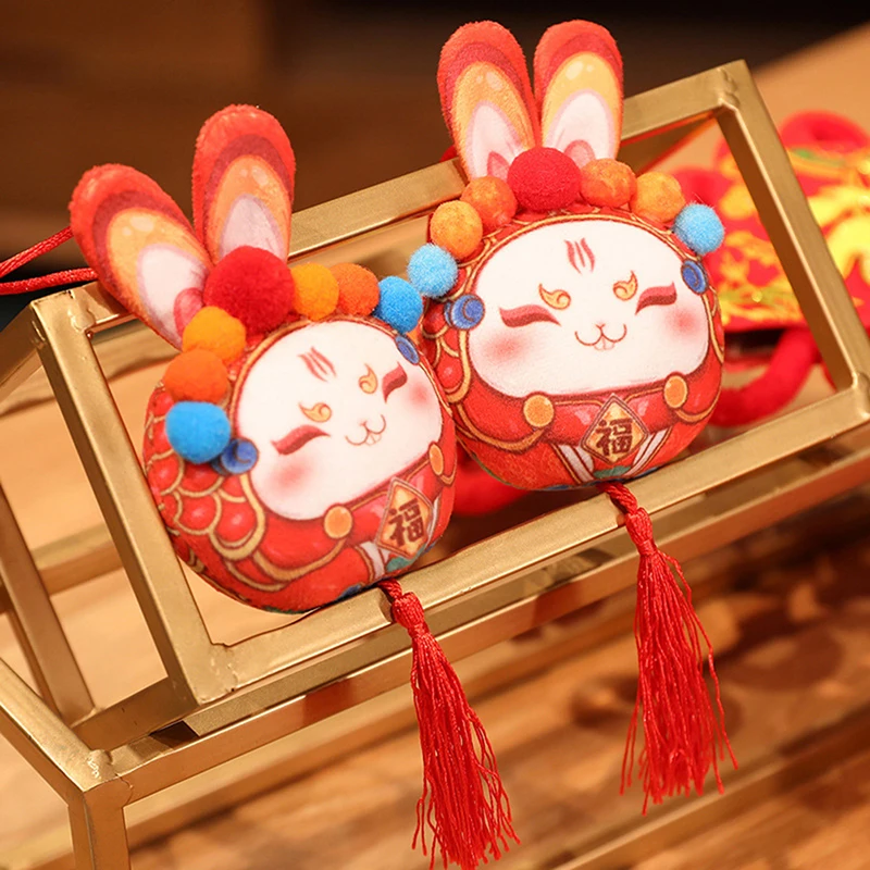 

Китайский Знак зодиака, кролик форчуна на новый год, костюм Тан, милый кролик, домашний декор, мягкая игрушка, креативное украшение, особый подарок для детей