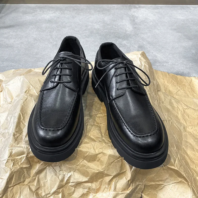 Новый стиль британская мужская повседневная деловая официальная обувь на
