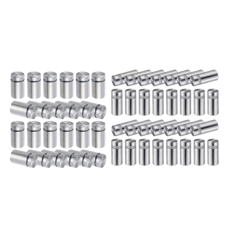

72 Pcs Sign Standoff Screws Advertising Screws Wall Standoff Mounts Glass Acrylic Nail 25X12Mm & 19X30Mm
