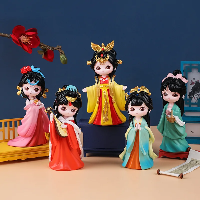 

Cute Girl Blind Box Decoration Creative Ancient Style Girl Heart Hanfu Doll Action Figures Model Collection Hobby Gifts Toys