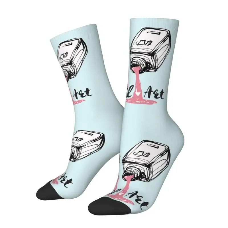 Современные носки для мужчин и женщин с лаком ногтей унисекс крутые 3D принтом