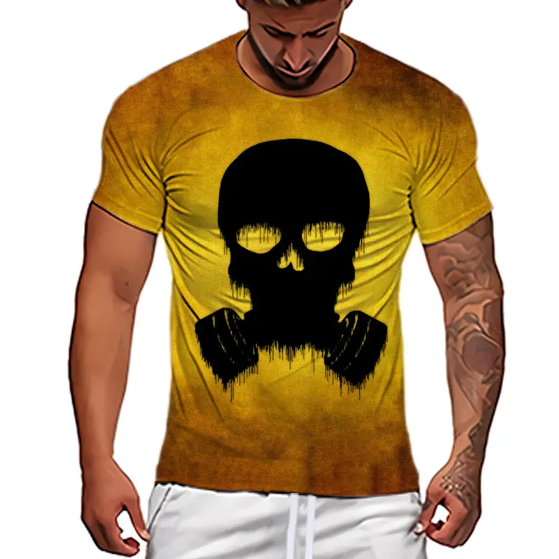 Купи Skull T shirt Men/Women/Boys/Girls Gothic Shirts Plus Size 3d print black t shirts summer short sleeve mens tops за 97 рублей в магазине AliExpress