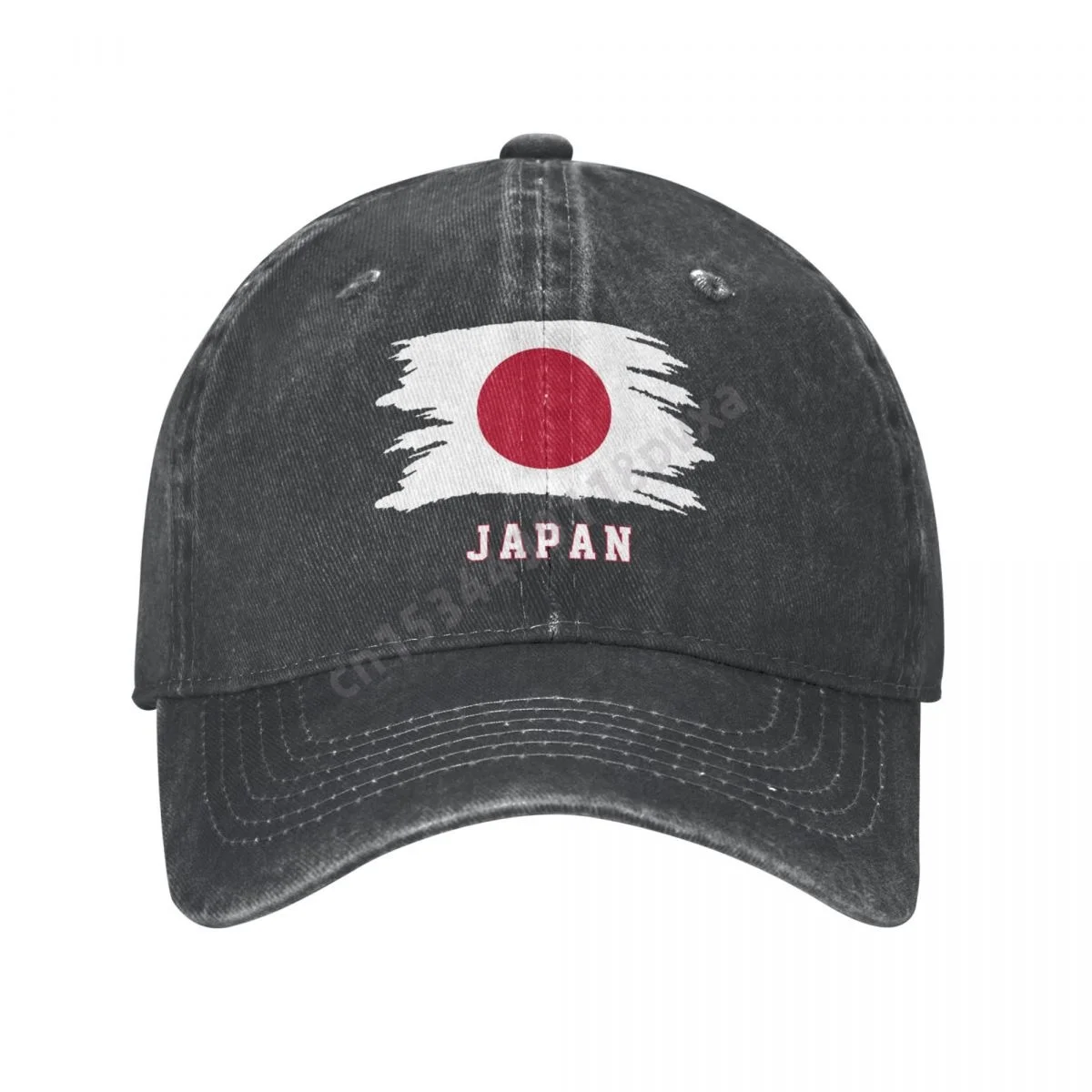

Japan Flag Japanese Unisex Adult Charcoal Washed Denim Baseball Cap Men Classic Vintage Cotton Dad Trucker Hat
