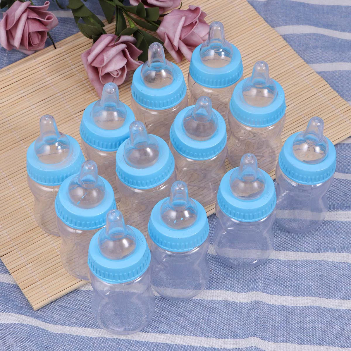 

Bottle Baby Box Candy Shower Gift Mini Bottles Cute Party Blue Fillable Feeding Style Feeder Boy Supplies Favor