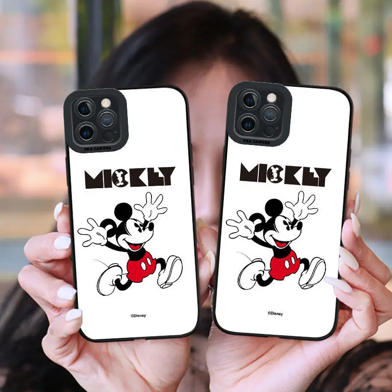 

Bandai Disney New Cartoon Glass Shockproof Phone Case for Iphone 13 12 11 Pro Mini XS MAX 8 7 Plus X XR Silicone Soft Cover 2022