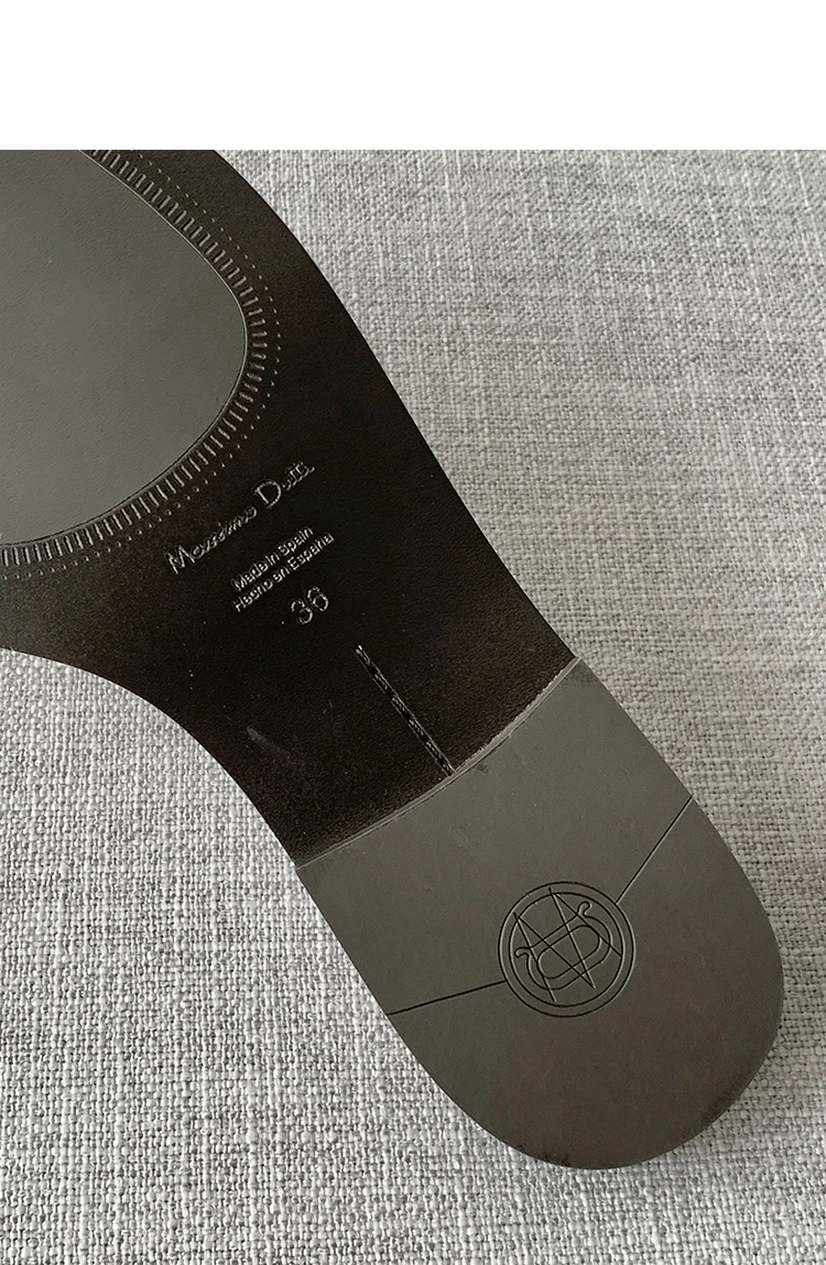 Новинка 2024 женские тапочки Mdutti модная кожаная обувь на плоской подошве