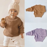 autumn winter new toddler boys girls solid long sleeve sweaters coat children sweaters kids knitting pullovers tops