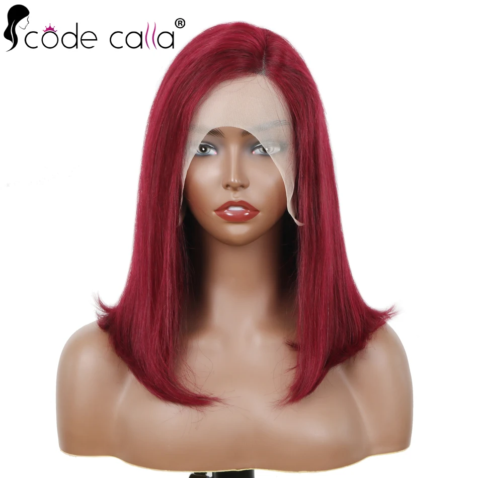 

Бразильские прямые парики 99j на сетке спереди, плотность 150%, Короткие парики из человеческих волос, парики Burgendy, прямые парики боб для женщин