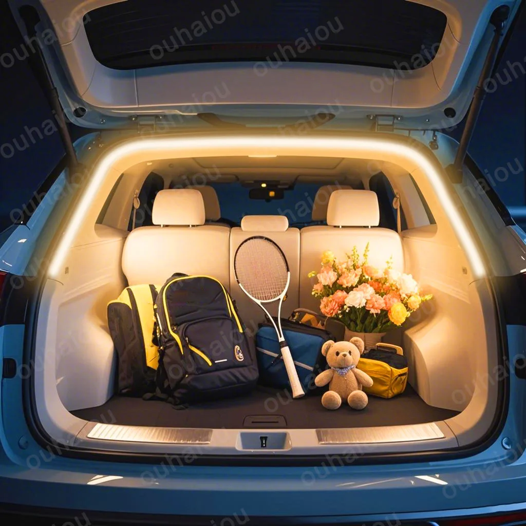 

ДЛЯ серии Geely Monjaro Galaxy модификационный светильник багажника Атмосферные фонари Белый теплый белый задний светодиодный светильник багажника