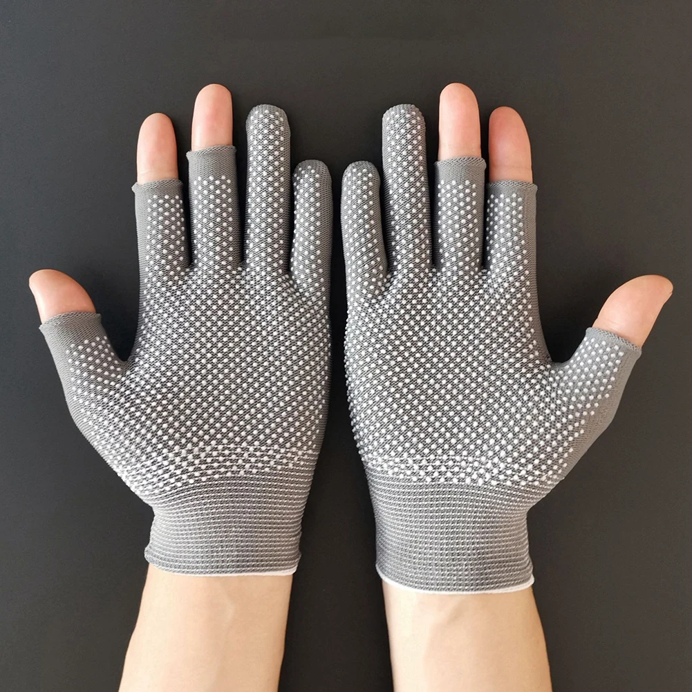 

Half Finger Summer Outdoor Sports Sunscreen Anti-Slip Gloves Fishing Equipment Fishing Gloves PU Breathable