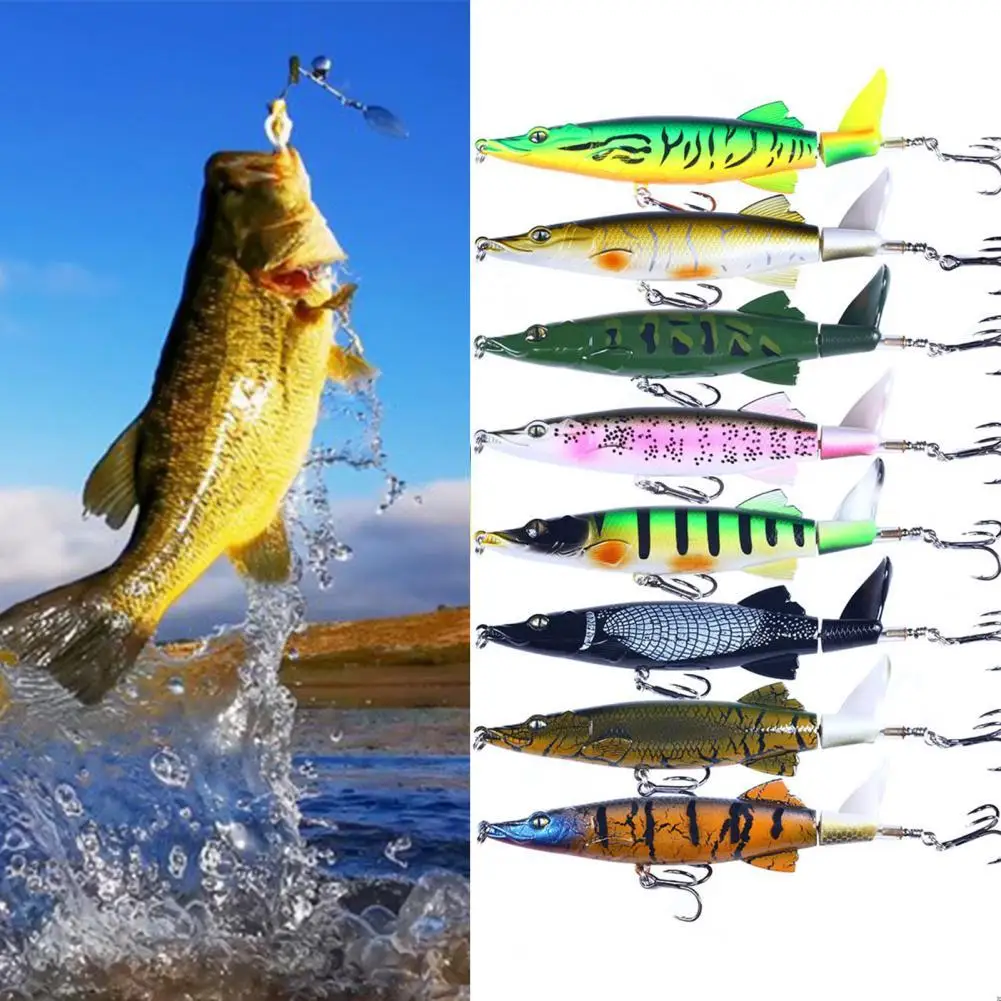 

Fishing Lure 13cm/16g New Propeller Tractor Luya Bait Wave Climbing Floating Pencil CrocodileS Tractor Bait Soft Plastic Lures