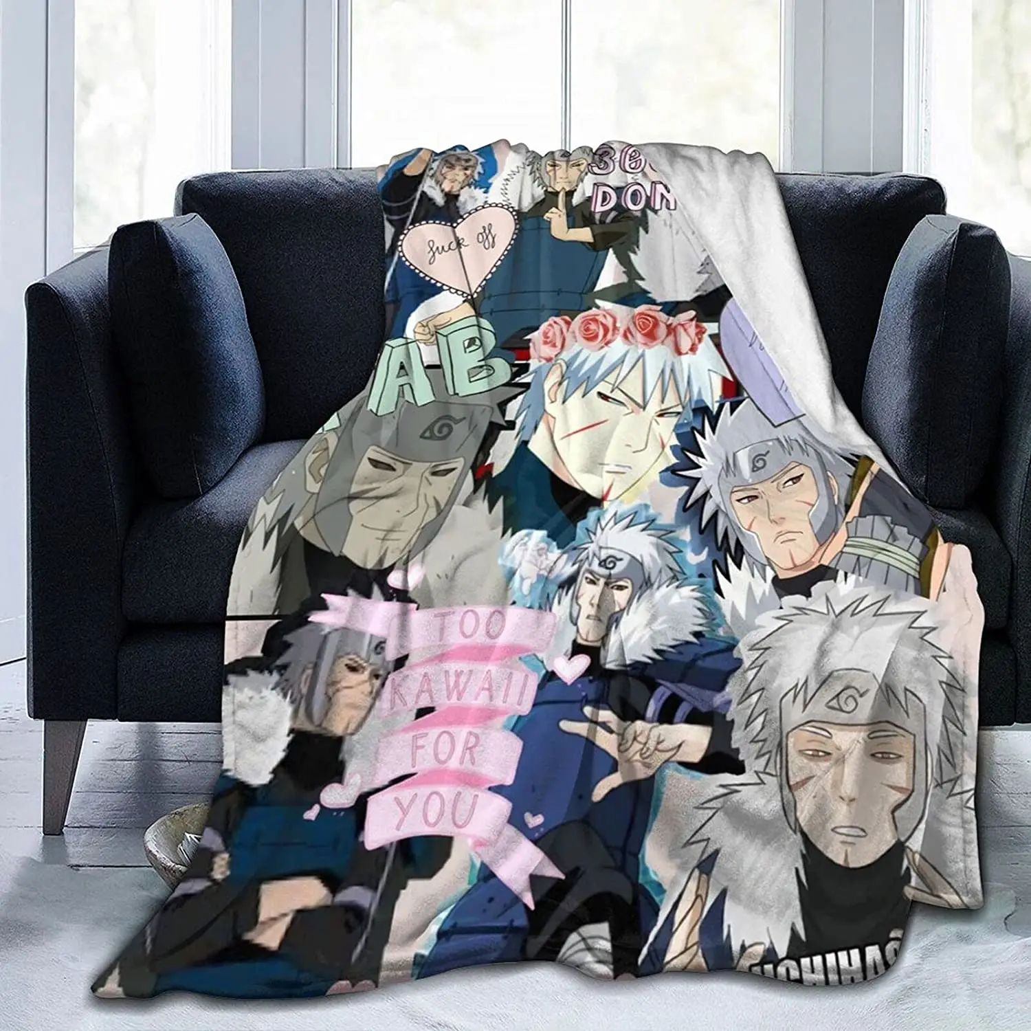 

Tobirama Senju Fluffy Soft and Comfortable Blanket, Anime Warm Embrace of Sympathy