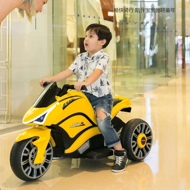 Детский Электрический мотоцикл перезаряжаемый детский с дистанционным