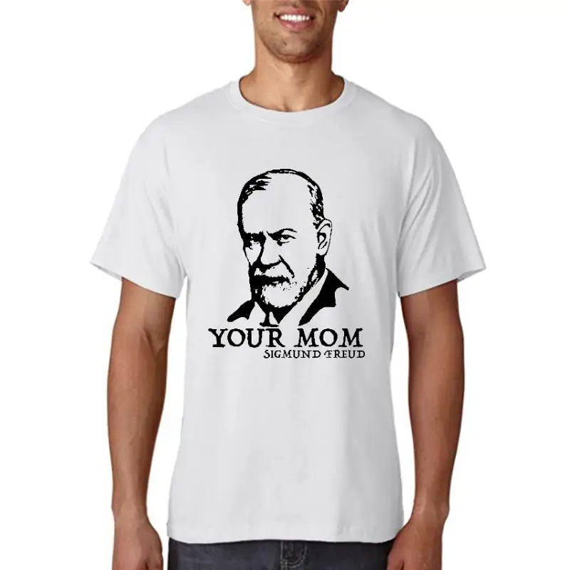 

Super Cool Printed T-Shirt Sigmund Freud T-Shirt Round Neck Cotton T-Shirt
