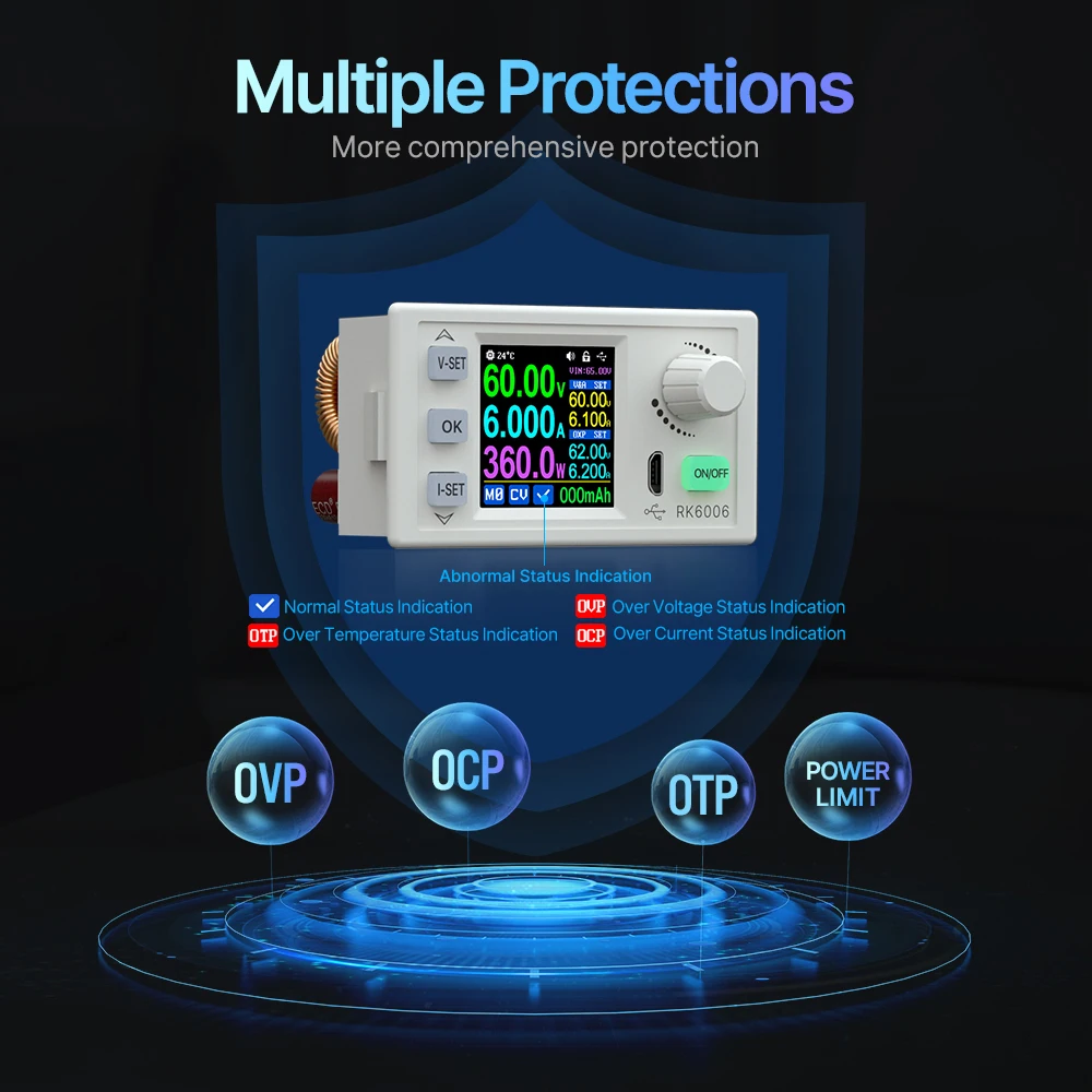 Регулируемый источник питания RK6006 постоянного тока USB-преобразователь