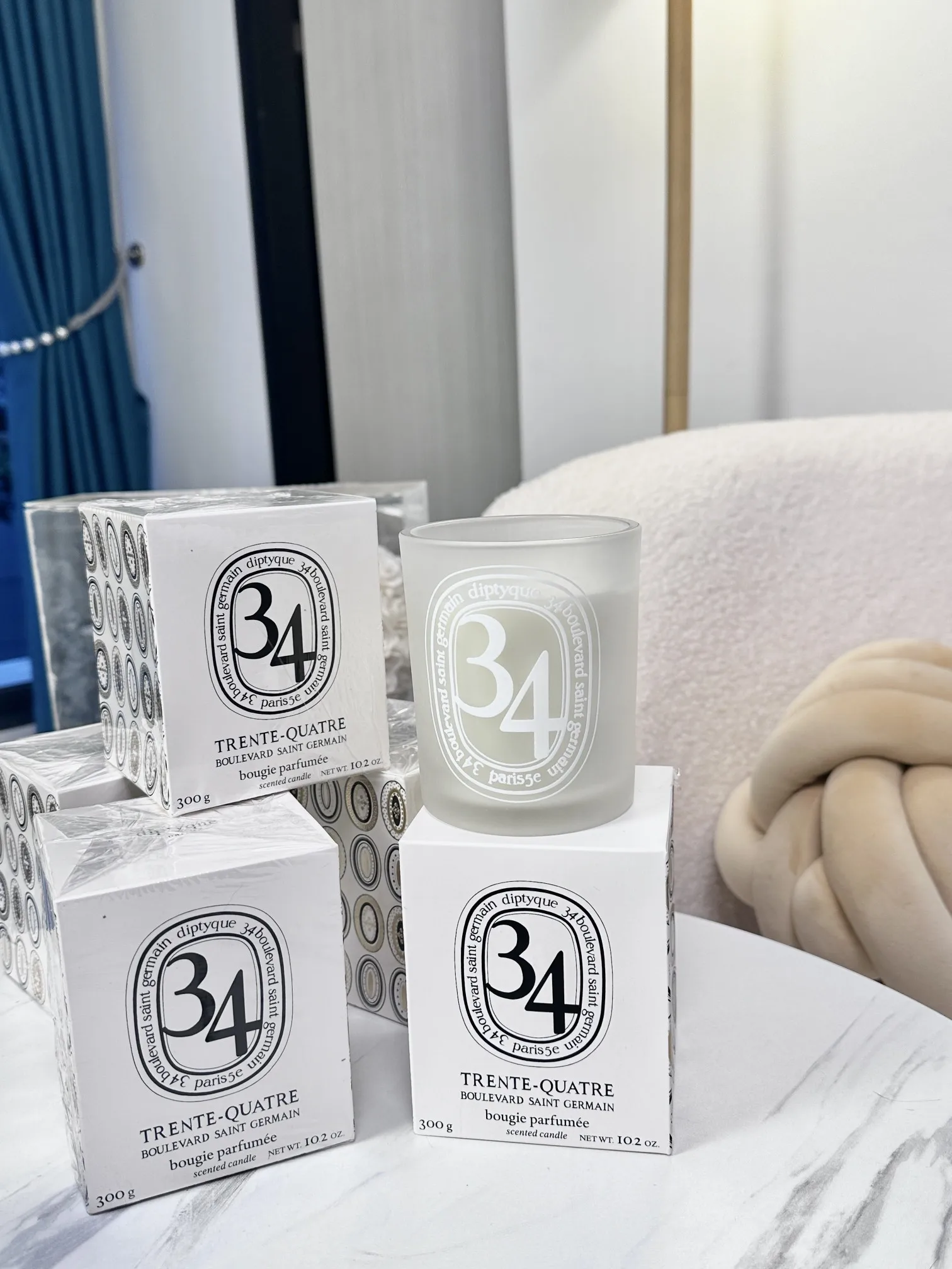 

High Quality Scented Candles Fragrance Home Candle Gift Box With Baies 34 Figuier Roses Fleur D'oranger Scent Natural Taste