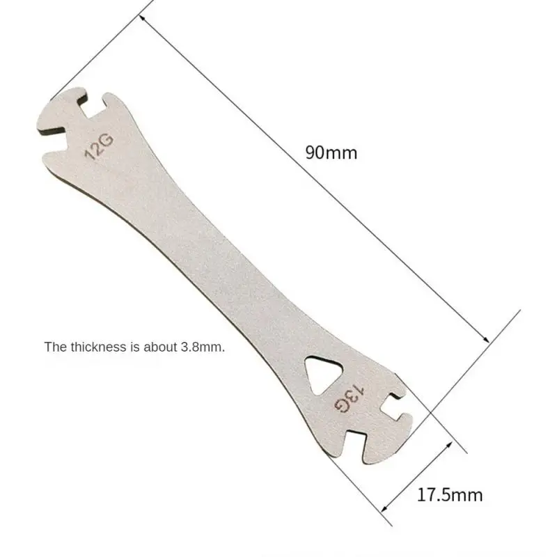 

Beautiful Bicycle Spoke Wrench Practical Sturdy Stainless Steel Carry-on Wrench Repair Tools Sturdy Bike Spoke Tool Lightweight