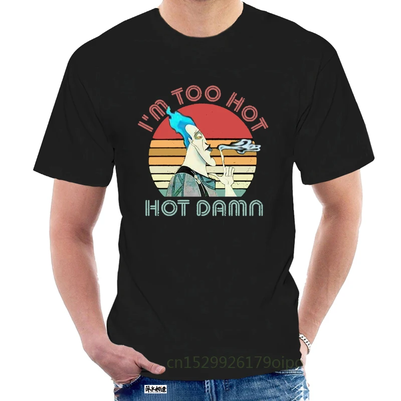 Hades Hercules I'M Too Hot Hot Damn Black T Shirt M 6Xl 1637R