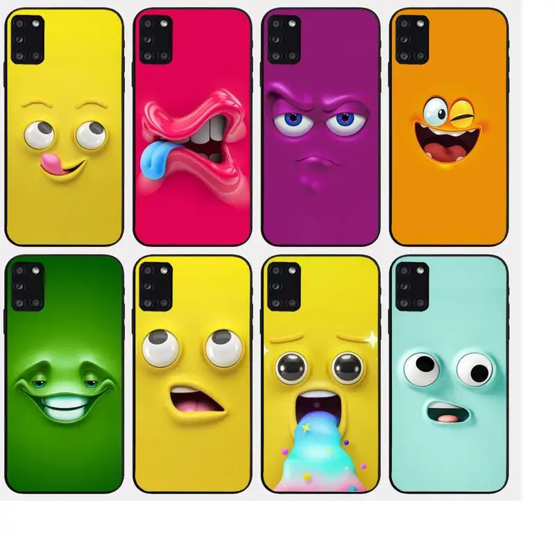

3D Funny Face Case Phone Case fundas shell cover for Samsung Galaxy S21 A51 A50 A71 A52 A72 S20 A21S Note 20 10Lite Plus