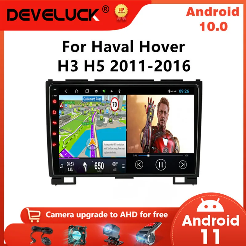 Автомагнитола на Android 10 для Haval Hover Great Wall H3 H5 2011 - 2016 мультимедийный