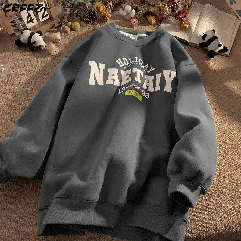 

NEW IN 2023 Y2K Sweater men and women Japanese creative letter coat spring and autumn students round neck thin sweater couples t