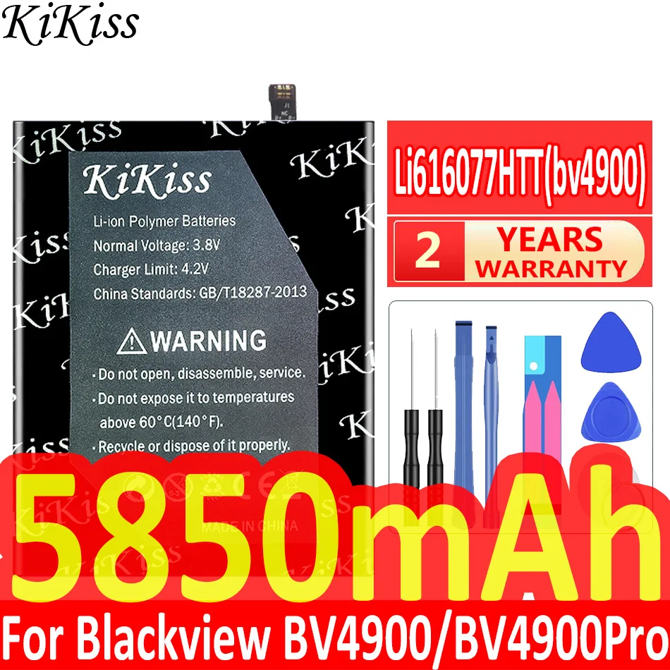 

5850mAh KiKiss Powerful Battery Li616077HTT (bv4900) for Blackview BV4900/BV4900Pro BV4900 Pro