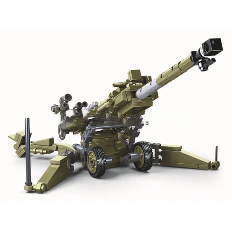 Конструктор WW2 военный M777 Flak Maxim Gun Tank армейские автомобили фигурки солдат Кирпичи