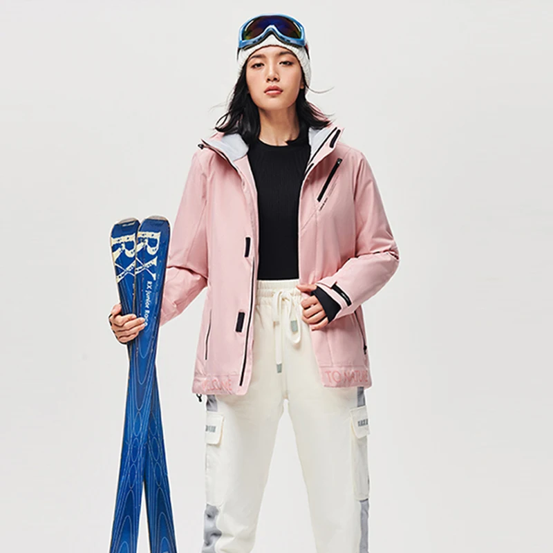PELLIOT Ski Jacket Women Sports Snowboard Jacket Men Winter Sweater Hooded Waterproof Breathable  Ski Top Snow Coat Clothes