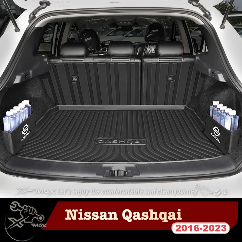 Для Nissan Qashqai 2008-2023 TPE под заказ коврик для багажника автомобиля всесезонный черный