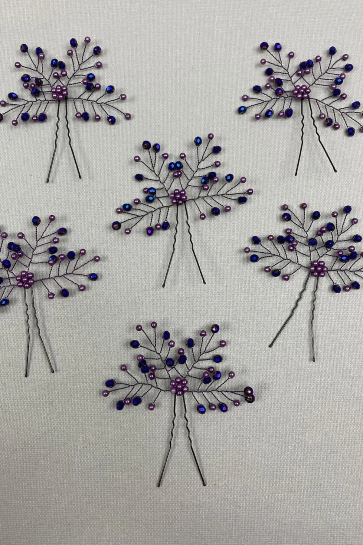 

Bridal Accessories Crystal And Beaded Hair Accessories With Hairpin 3 Pieces Wedding Handmade For Bride And Bridesmaids