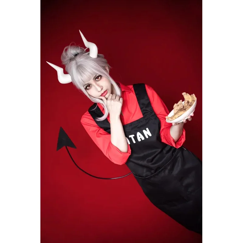 8 стилей дьявол хвост косплей зло синий красный черный сердце рубашка нет