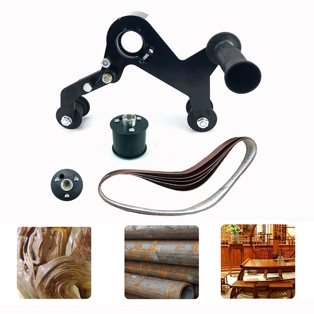 

Iron Angle Grinder Sanding Belt Adapter for M10 100 / M14 115 125 Accessories Suitable for Grind Glass Wood Plastic