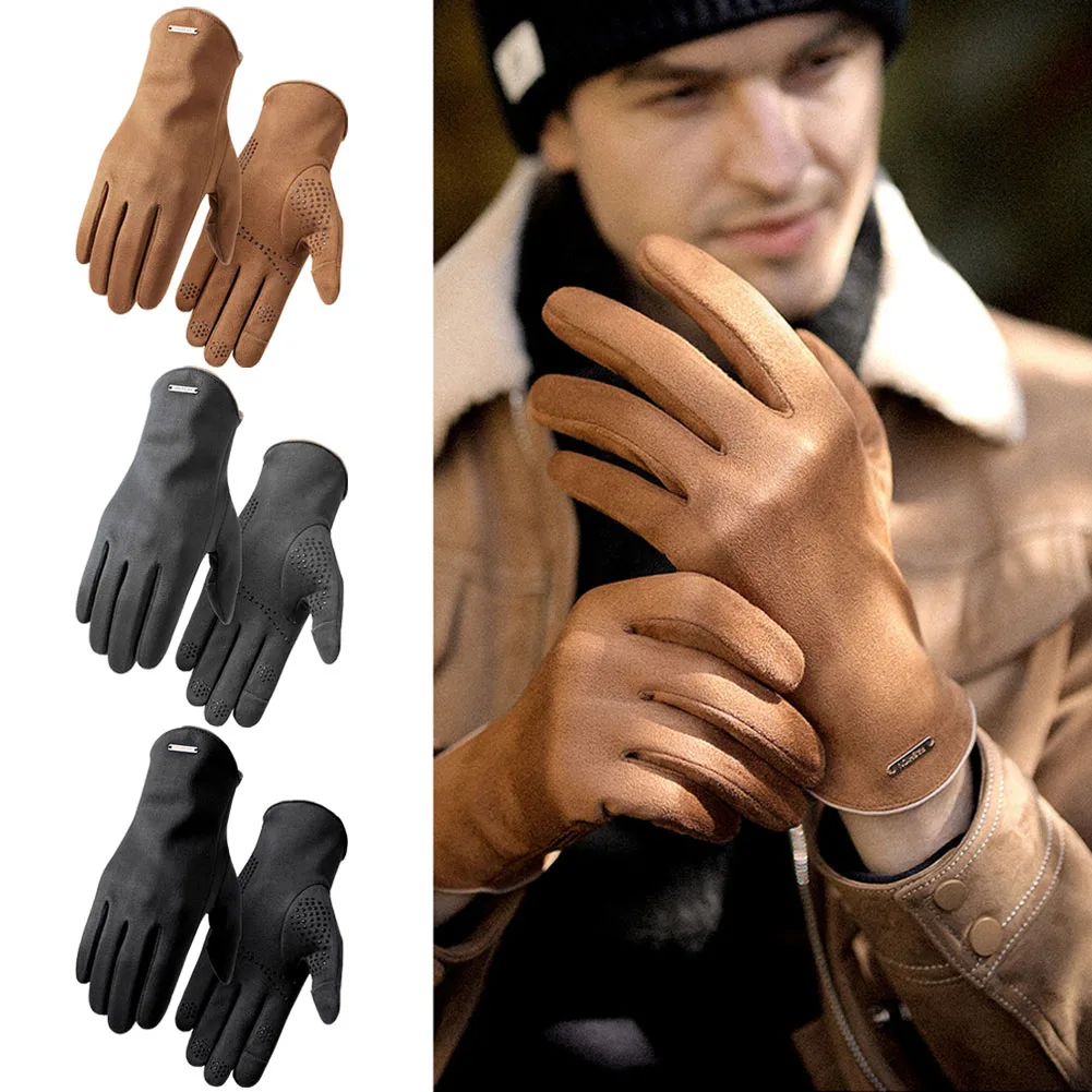 

Bike Cycling Gloves Winter Warm Touch Screen Thickened Cold And Windproof Ski Road Bike Riding Racing Women Men Bicycle Gloves