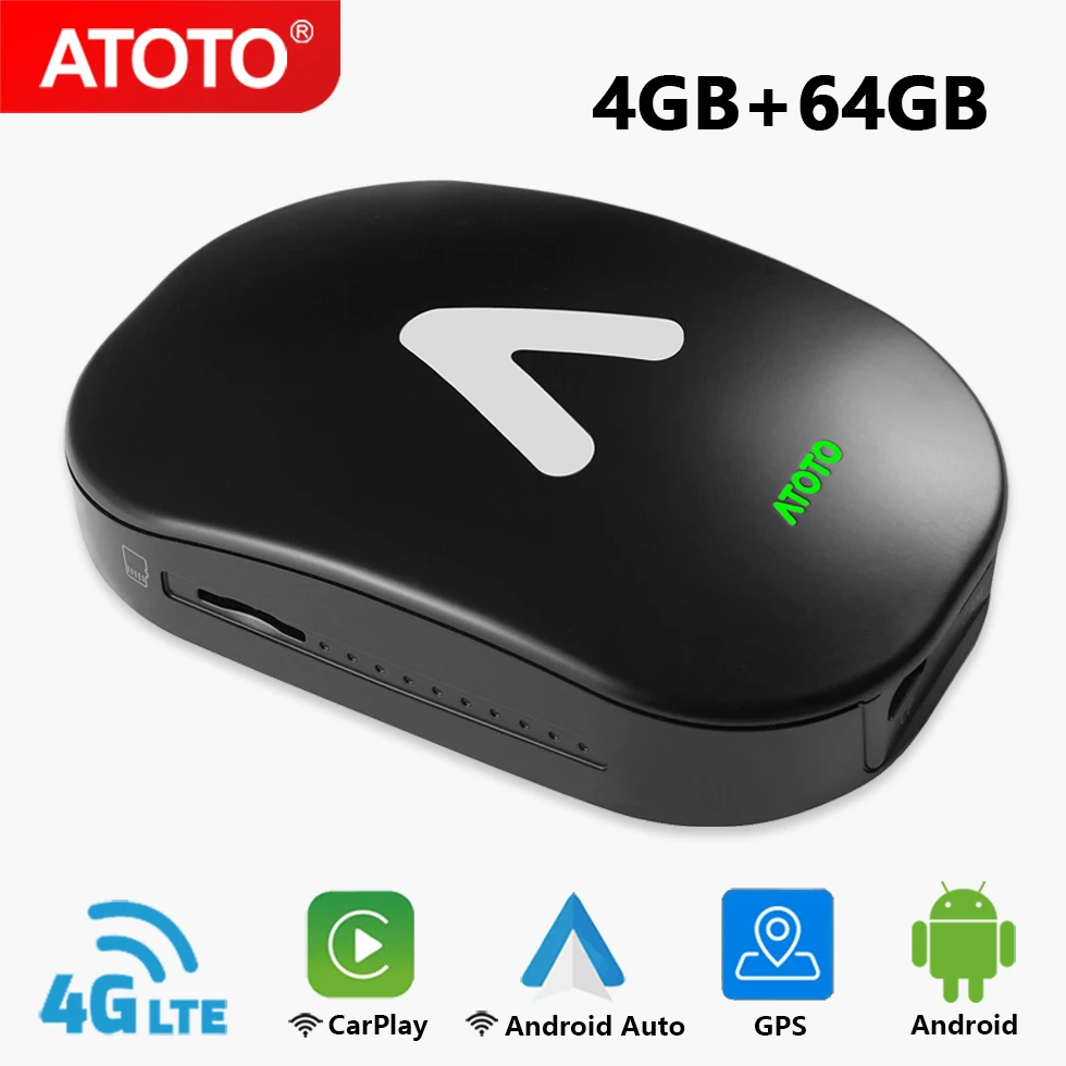 Смарт-Автомагнитола ATOTO стерео-система на Android с кольцом ИИ-ТВ-приставкой для Carplay