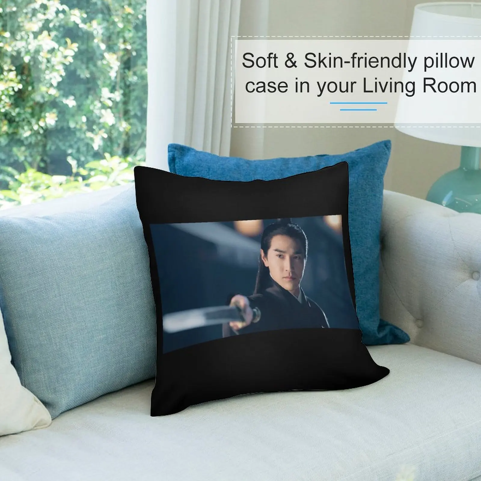 1 наволочка для диванной подушки с персиковыми цветами