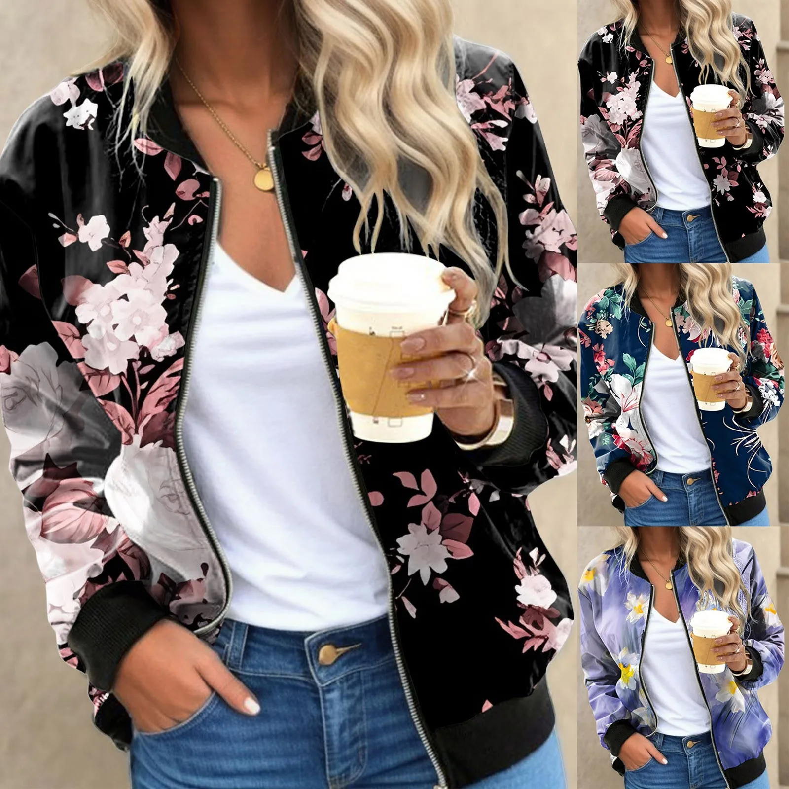 

Womens Casual Daily Jackets Lightweight Zip Up Casual Jacket Jackets for Older Women Casual Maxi Jackets for Women