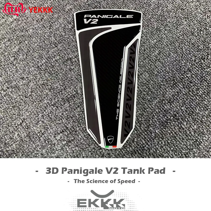 

3D Protection Tank Pad Carbon Fiber Texture The Science of Speed For Ducati Panigale V2 V2R V4 V4S V4R V4SP 2020-2022 Sticker