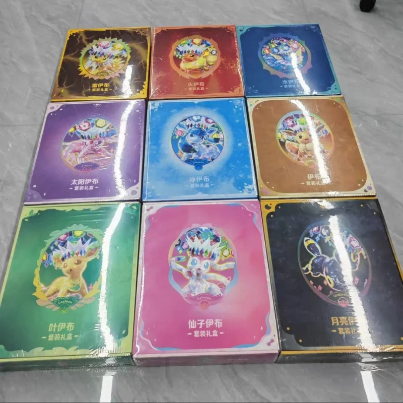 Фото Оригинальный PKM Scarlet&Violet CSV9.5 Brilliant Gathering Eevee Box, китайский бустер-пак, коллекция-сюрприз, коробка с игрушечными карточками. №3
