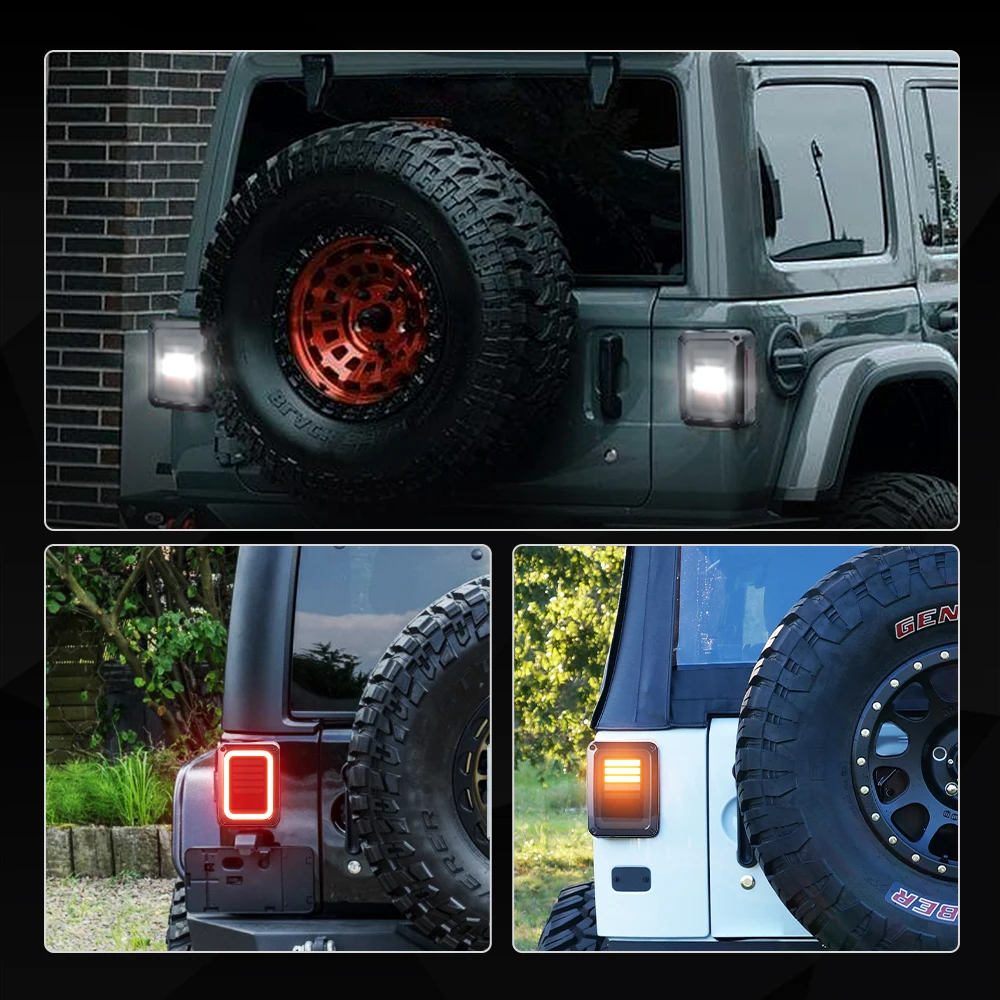 Задний светодиодный фонарь для Jeep Wrangler JK, 2 шт., стоп-сигнал заднего хода и поворота, задний стоп-сигнал, дневные ходовые огни, 12 В, автомобильные аксессуары (art.: 3920bedd43974) - 3920bedd43974