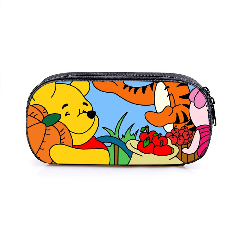 Case Winnie Pooh Anime Figures Printed Stationery Box Storage Bags Student Fashion Pencil Box Kids Gifts