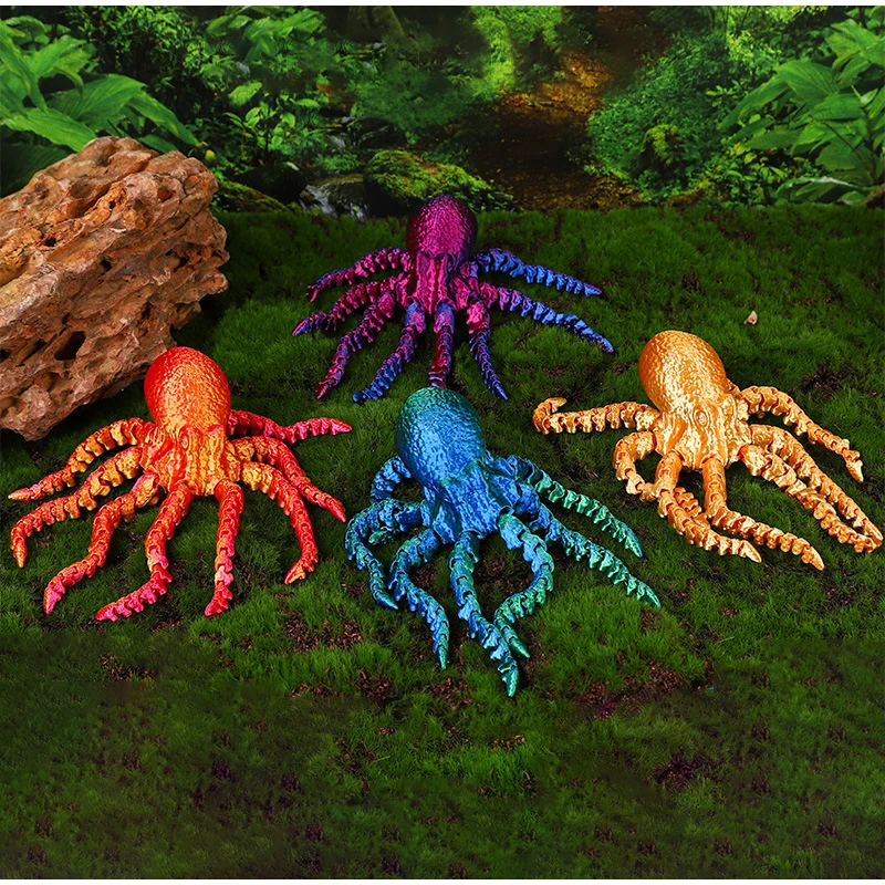 3D печатная фигурка осьминога креативная игрушка со свободным движением аквариум