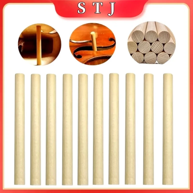

10PCS Viola Violin 4/4 3/4 1/2 1/4 Column Speaker Sound Post Spruce Wood Cello Soundposts Fiddle accessories part Luthier Repair