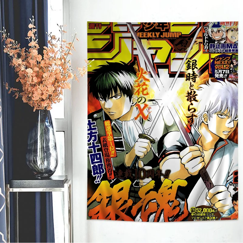 Японское аниме Гинтама мультфильм гобелен богемные настенные гобелены Мандала