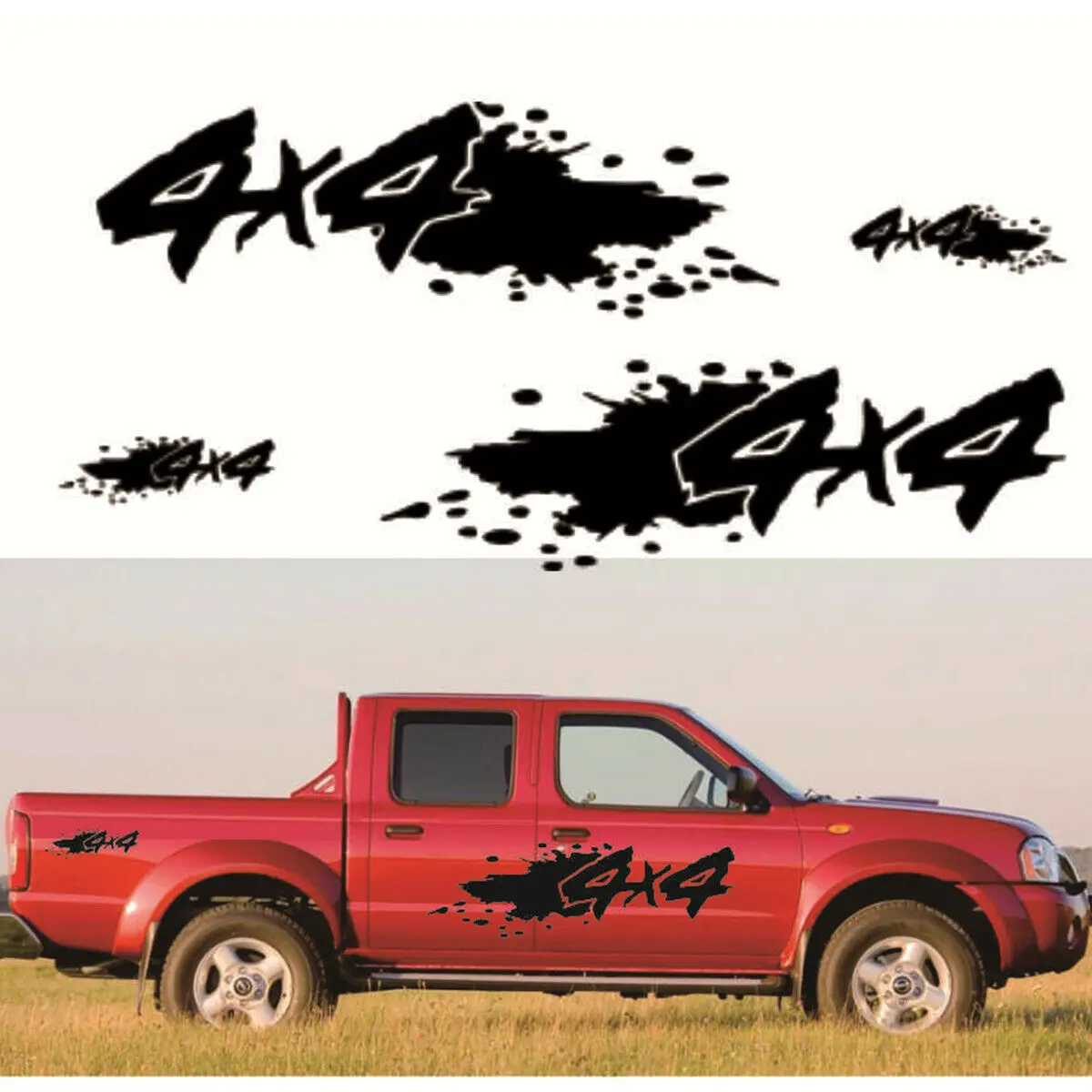 

Автомобильные Брызговики-наклейки 4X4 внедорожник графика виниловые наклейки украшение кузова грузовика