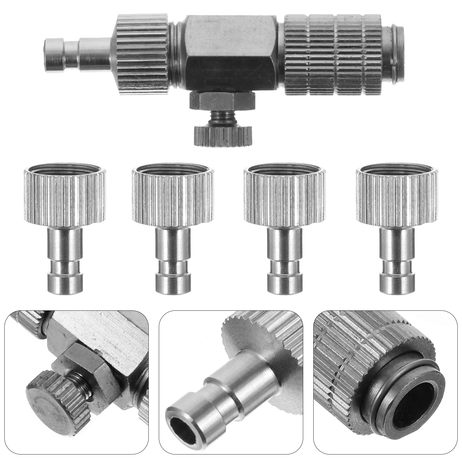 1 Set Airbrush Adapter Fittings Fitting Connector for Airbrush Hose Airbrush Quick Release Disconnect Airbrush Adapter Kit