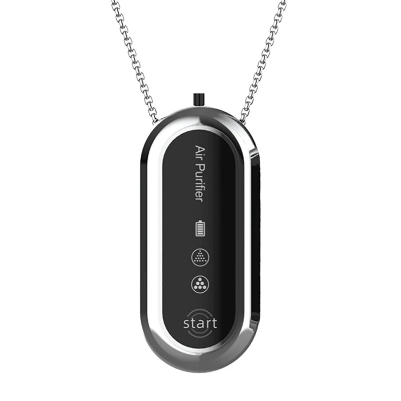 

New Hanging Neck Purifier Personal Wearable Mini Portable 20 Million Negative Ion 36H-50H Necklace Air Purifier