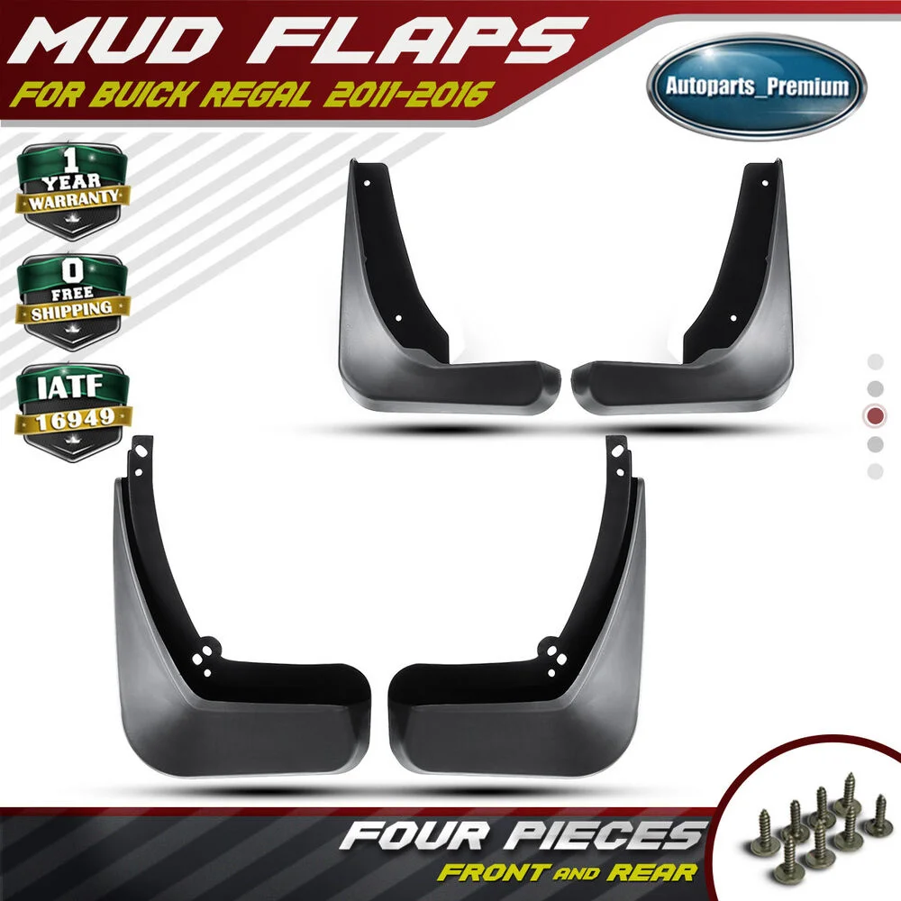 

4x Splash Guards Mud Flaps Molded Front & Rear for Buick Regal 2011-2017 Sedan