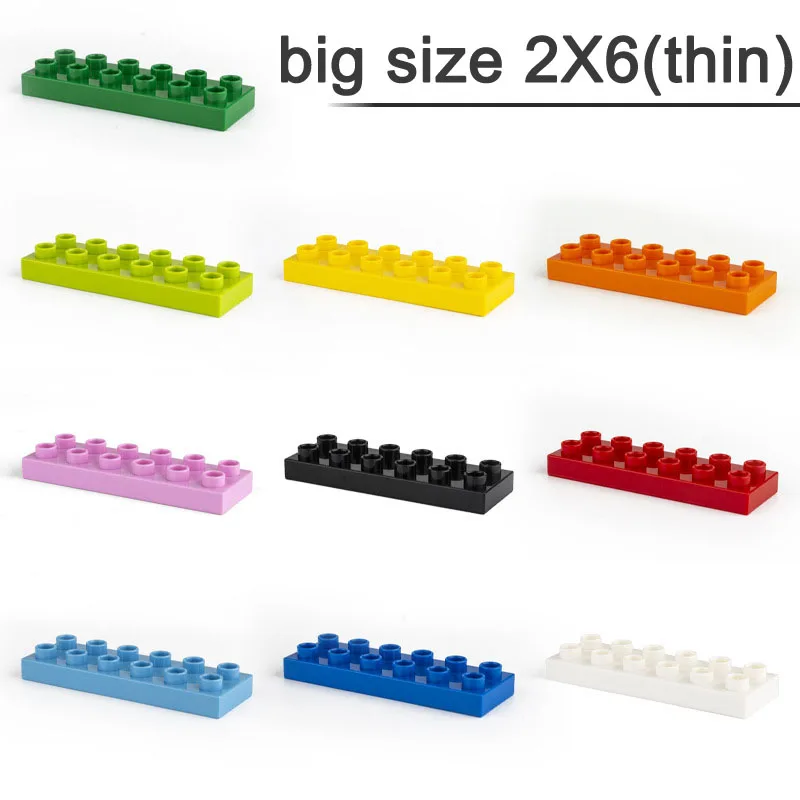 

MOC DIY Large Building Block 98233 Brick 2X6X1/2 (Thick) Big Size Assembled Accessories Bulk Part Children Toys